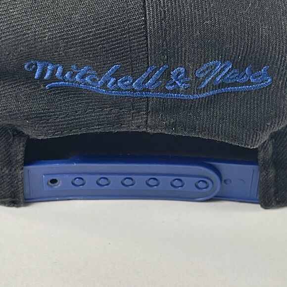 NY KNICKS Mitchell & Ness Snapback Hat Black Blue New York NBA Basketball Cap - Picture 5 of 12